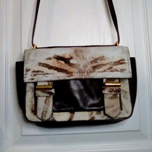 Reed Krakoff Academy tiger print calf hair cross body bag